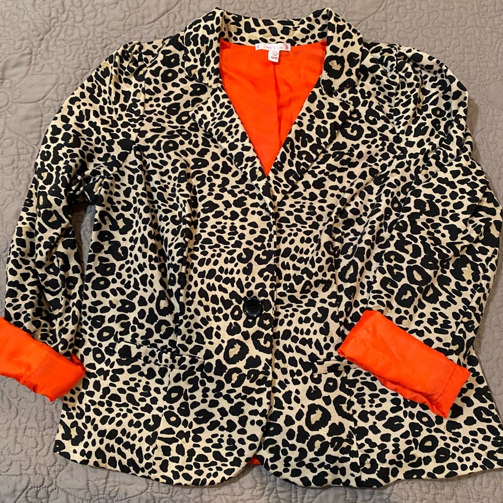 Cheetah print blazer